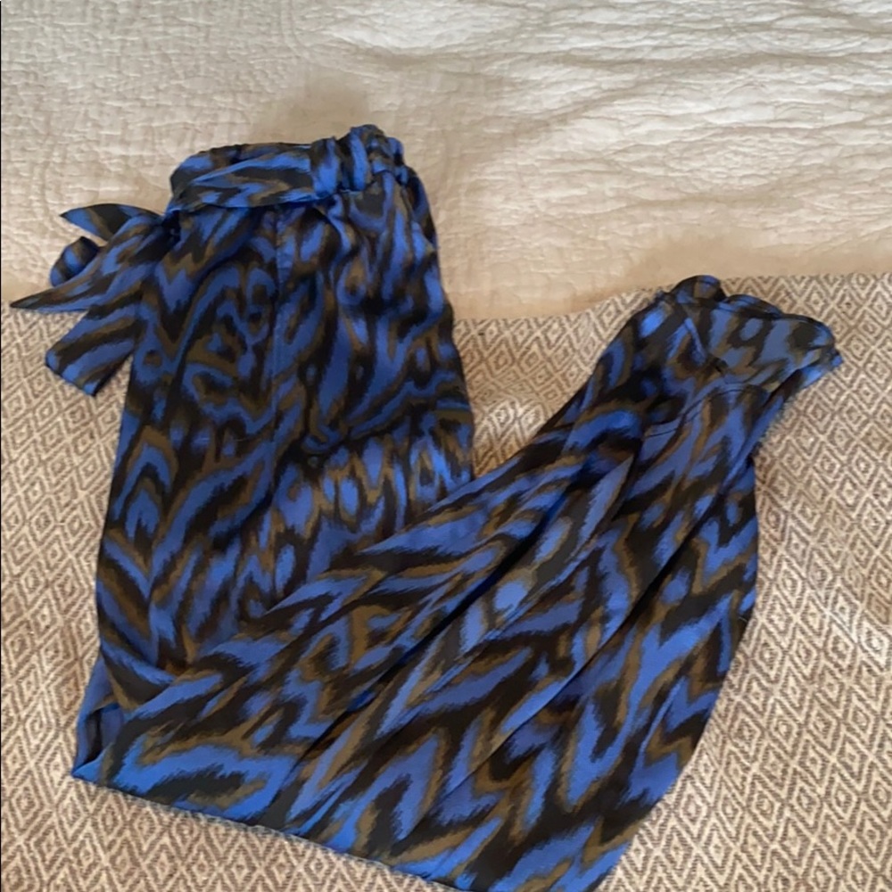 AVA AND AIDEN BLUE ZEBRA PRINT CULOTTES - Picture 3 of 5